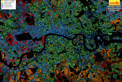 mixed tenure London map